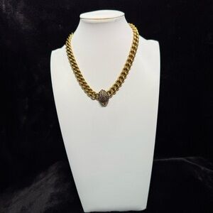 🐦✨ Kurt Geiger Gold Eagle Head Statement Necklace